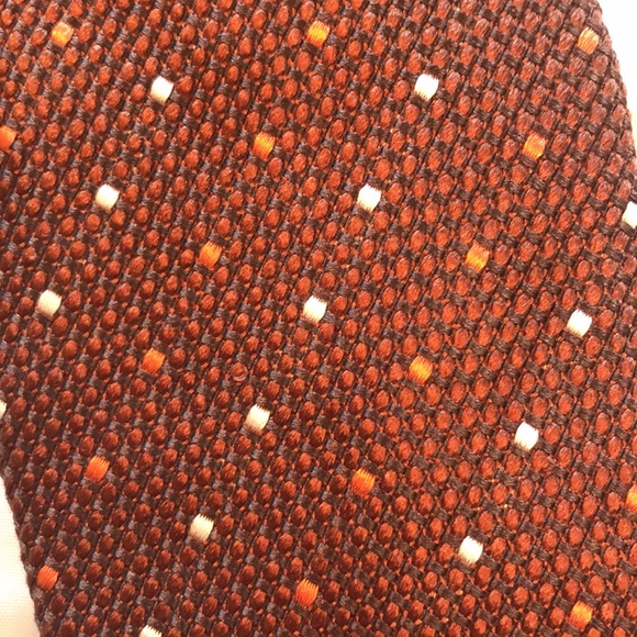 Berg & Berg Hand Made in Italy Men's Textured Silk Dot Print Neck Tie OS - Picture 12 of 12